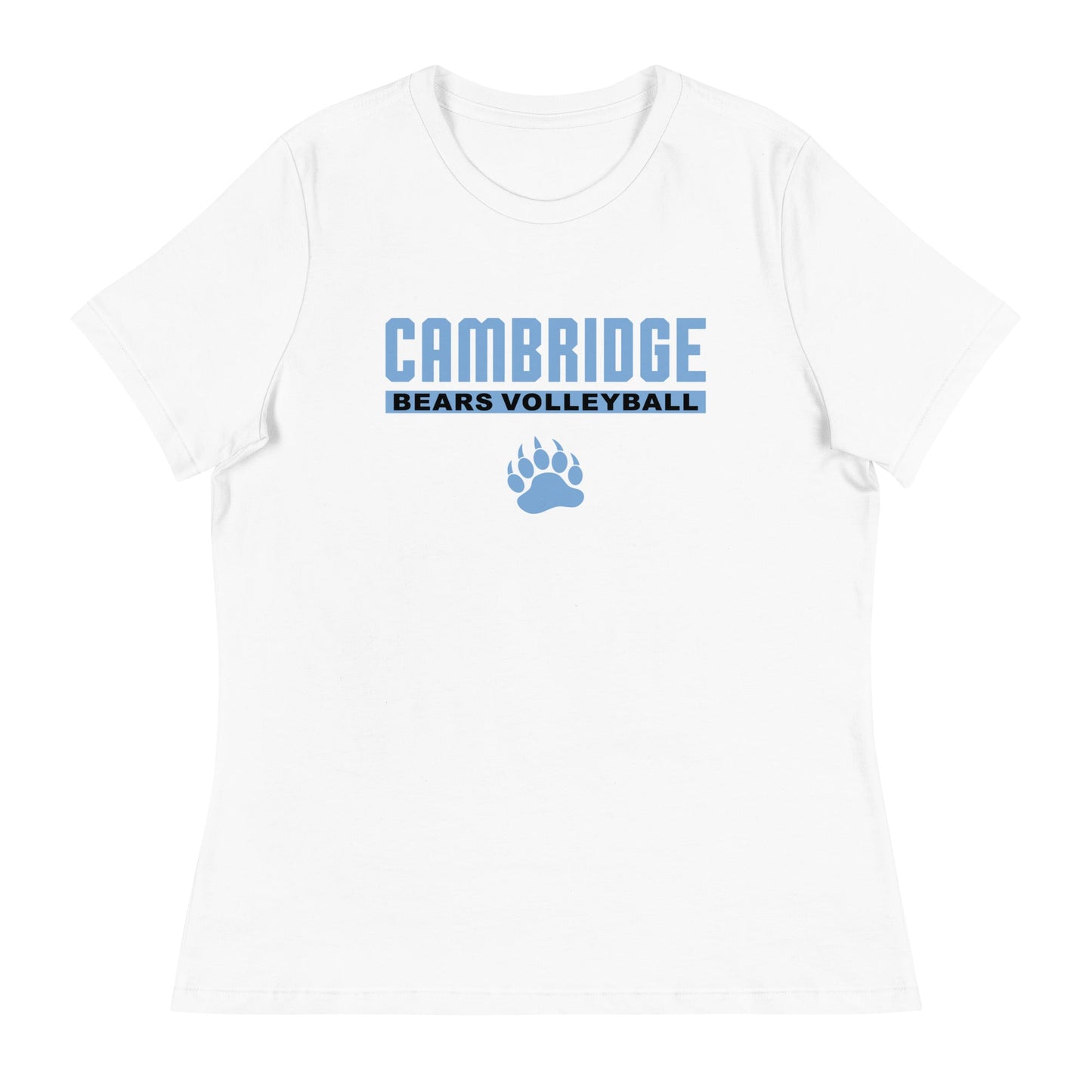 Performance | Women's Relaxed T Shirt | Cambridge Volleyball | Script Paw Logo