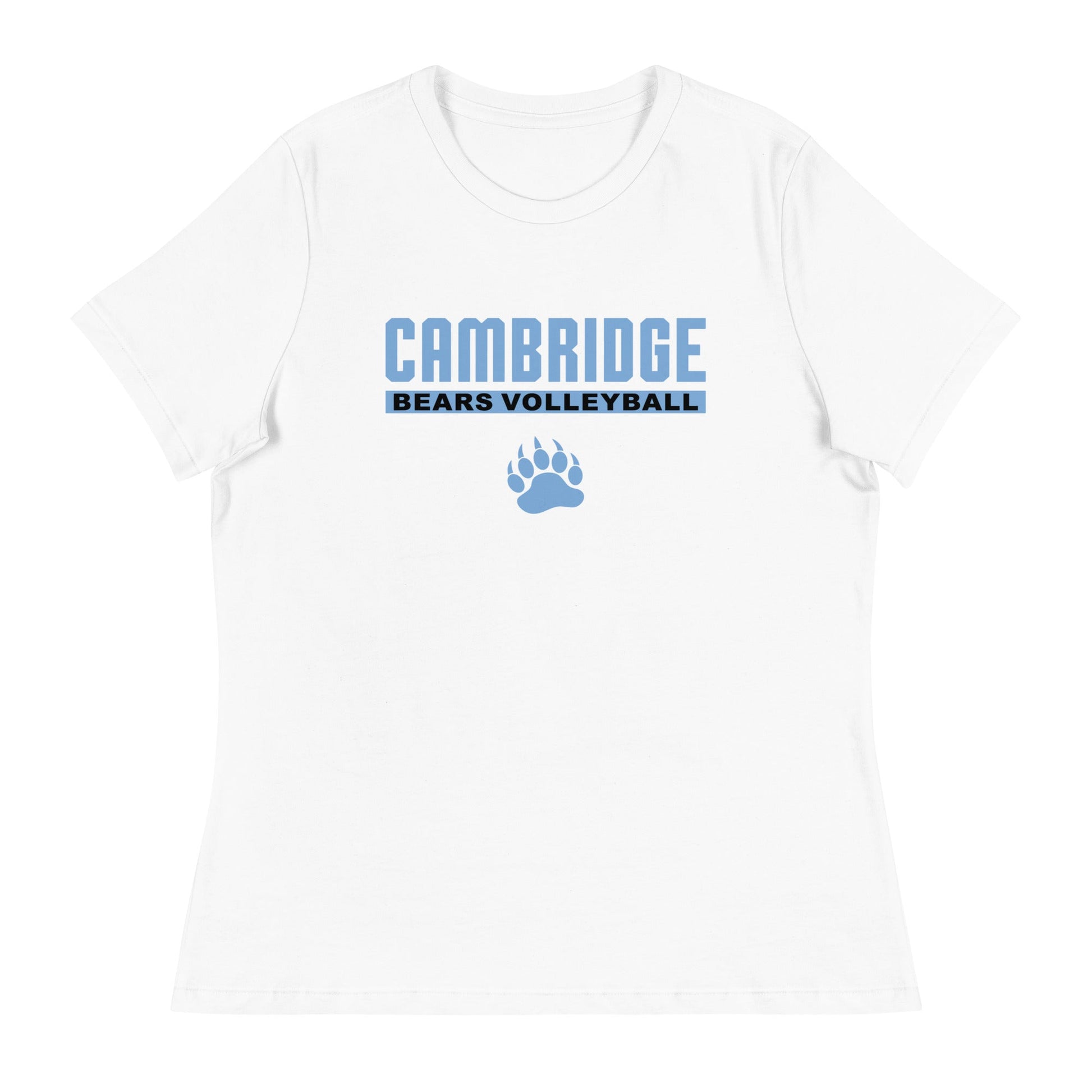 Performance | Women's Relaxed T Shirt | Cambridge Volleyball | Script Paw Logo
