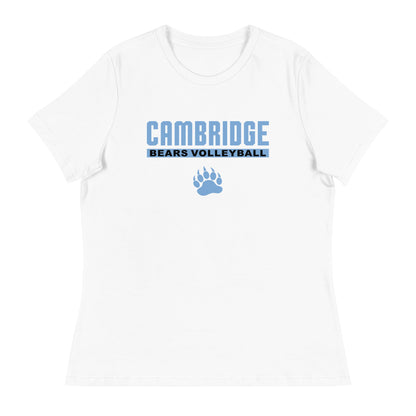 Performance | Women's Relaxed T Shirt | Cambridge Volleyball | Script Paw Logo