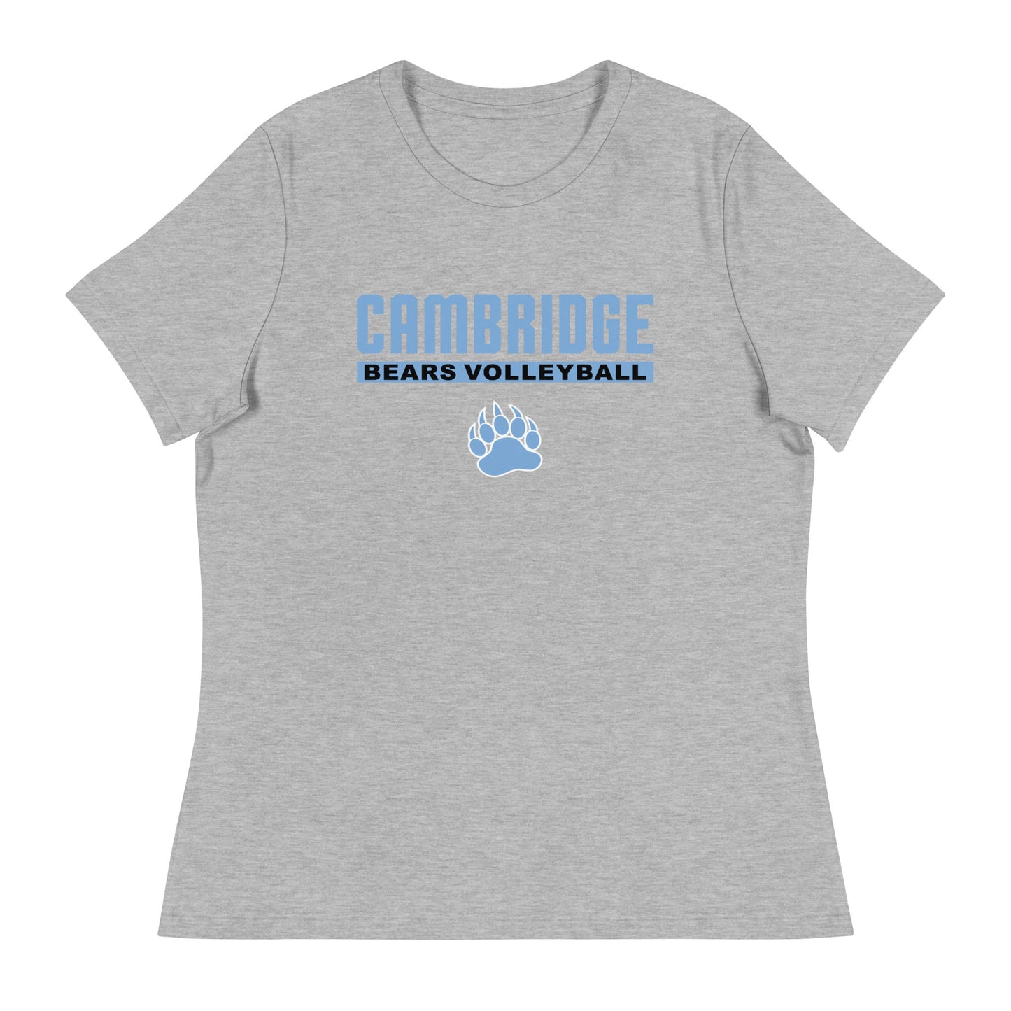 Performance | Women's Relaxed T Shirt | Cambridge Volleyball | Script Paw Logo
