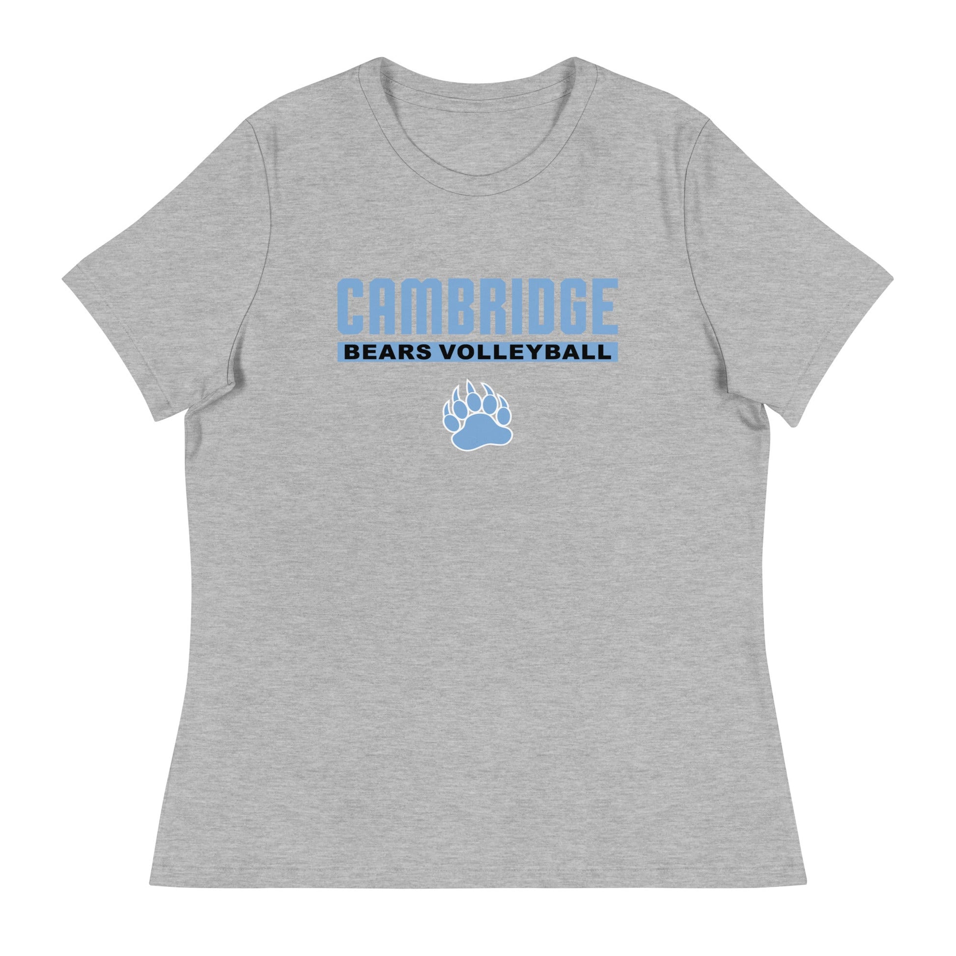 Performance | Women's Relaxed T Shirt | Cambridge Volleyball | Script Paw Logo