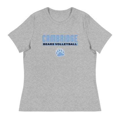 Performance | Women's Relaxed T Shirt | Cambridge Volleyball | Script Paw Logo