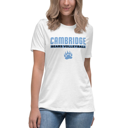 Performance | Women's Relaxed T Shirt | Cambridge Volleyball | Script Paw Logo