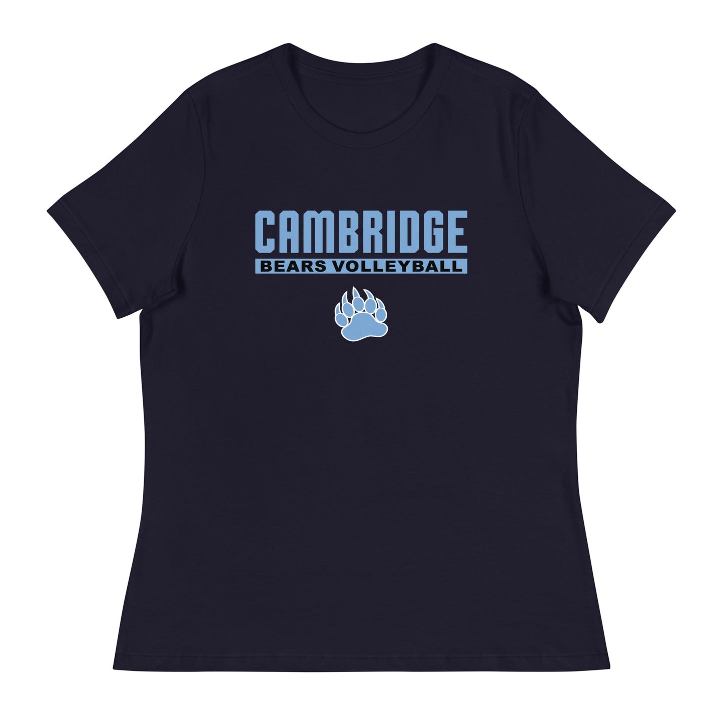 Performance | Women's Relaxed T Shirt | Cambridge Volleyball | Script Paw Logo