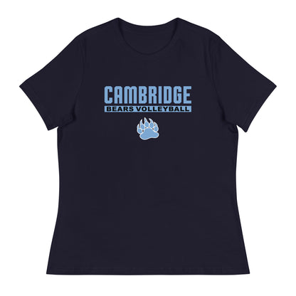 Performance | Women's Relaxed T Shirt | Cambridge Volleyball | Script Paw Logo