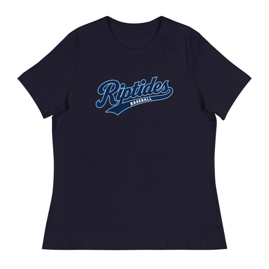 Performance | Women's Relaxed T Shirt | Cape Riptides Baseball | Modern Script Logo