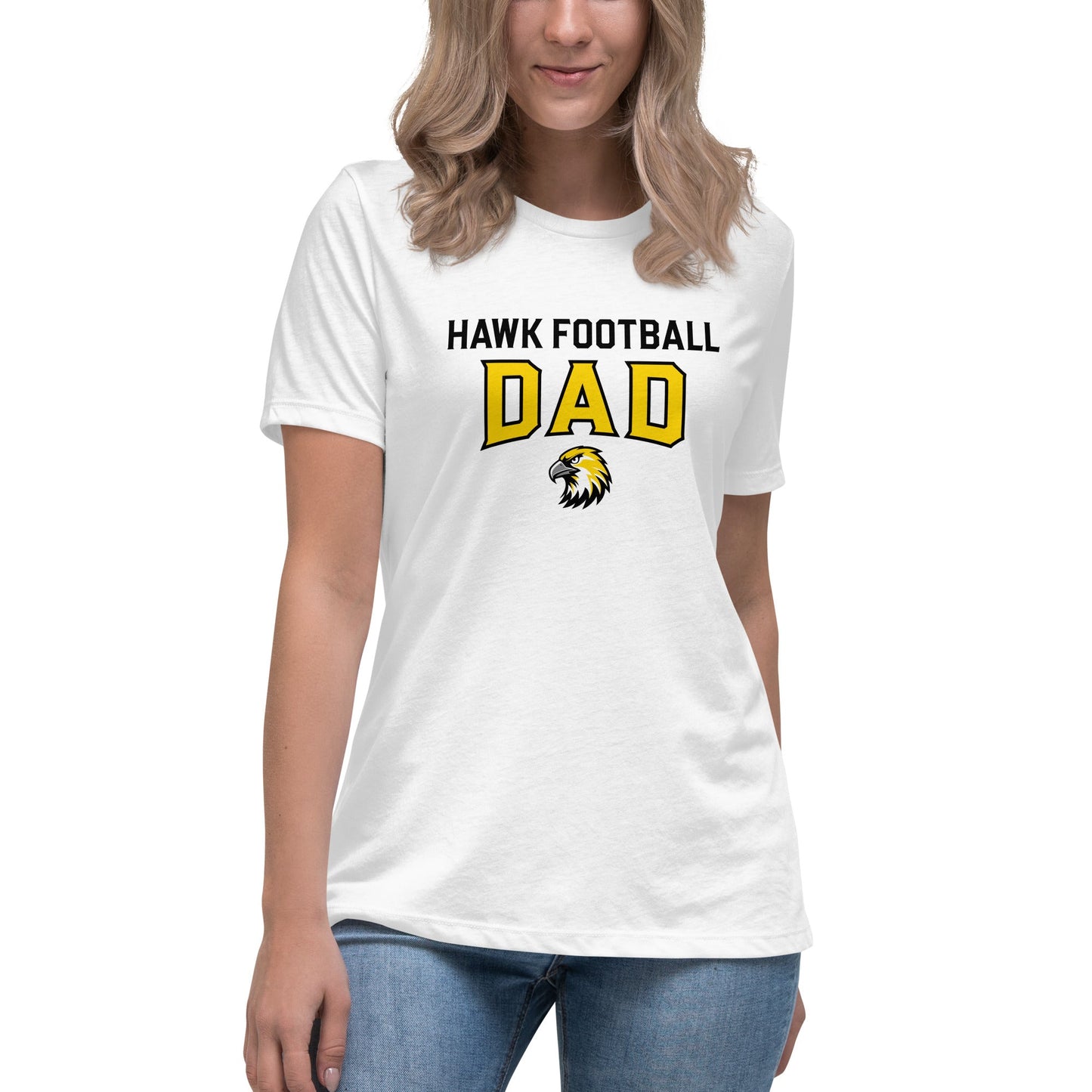 Performance | Women's Relaxed T Shirt | Cardinal Ohara Hawks | Football Dad Logo