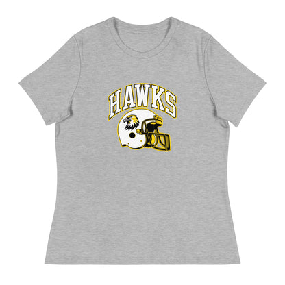 Performance | Women's Relaxed T Shirt | Cardinal Ohara Hawks | Football Helmet Logo