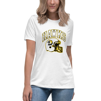 Performance | Women's Relaxed T Shirt | Cardinal Ohara Hawks | Football Helmet Logo