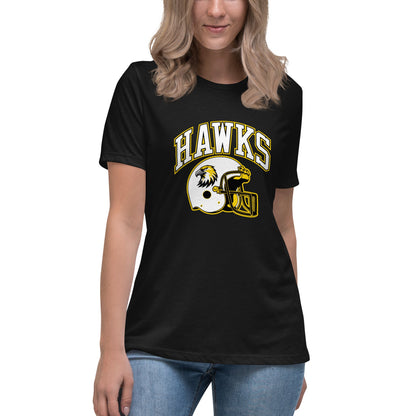 Performance | Women's Relaxed T Shirt | Cardinal Ohara Hawks | Football Helmet Logo