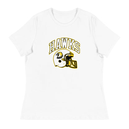 Performance | Women's Relaxed T Shirt | Cardinal Ohara Hawks | Football Helmet Logo