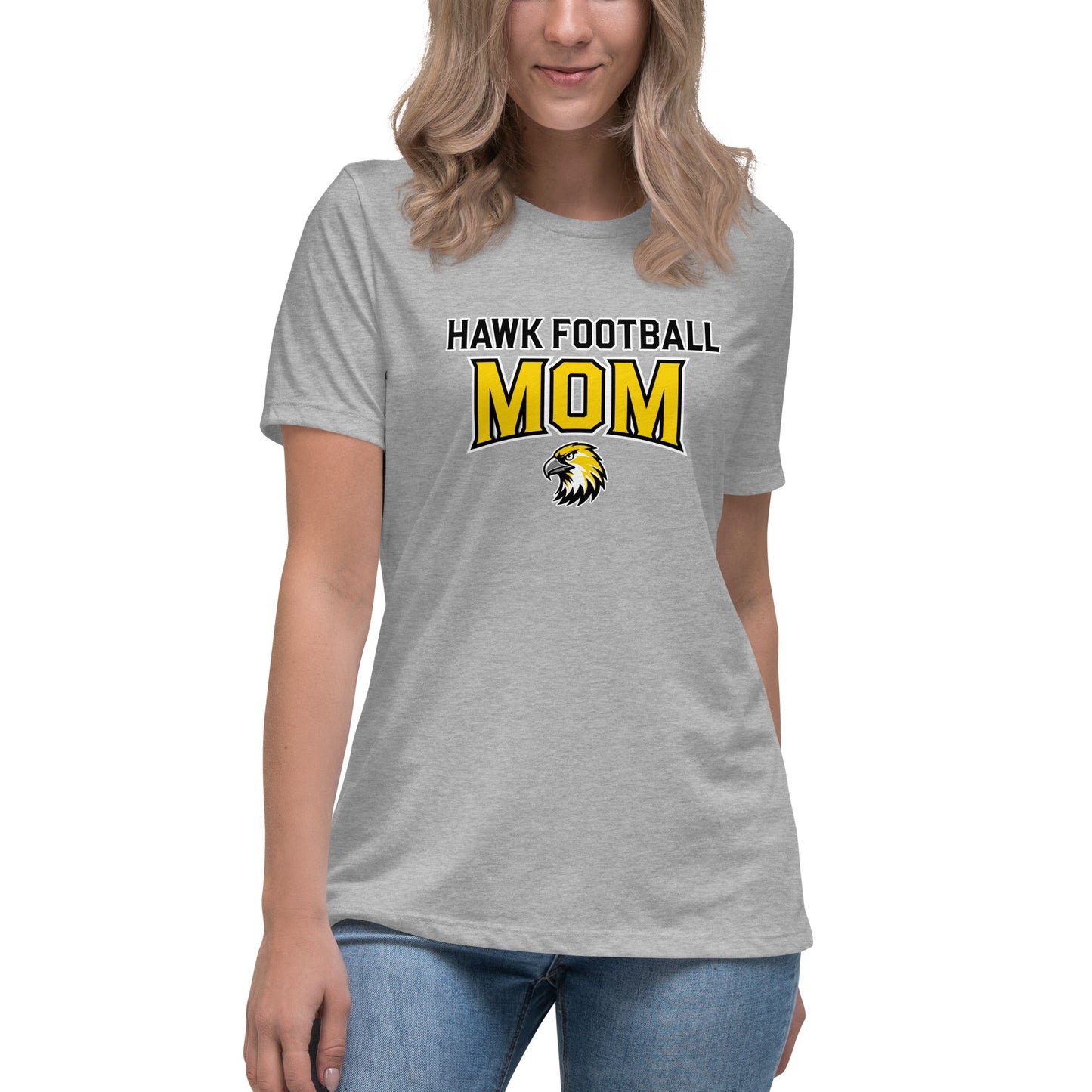 Performance | Women's Relaxed T Shirt | Cardinal Ohara Hawks | Football Mom Logo