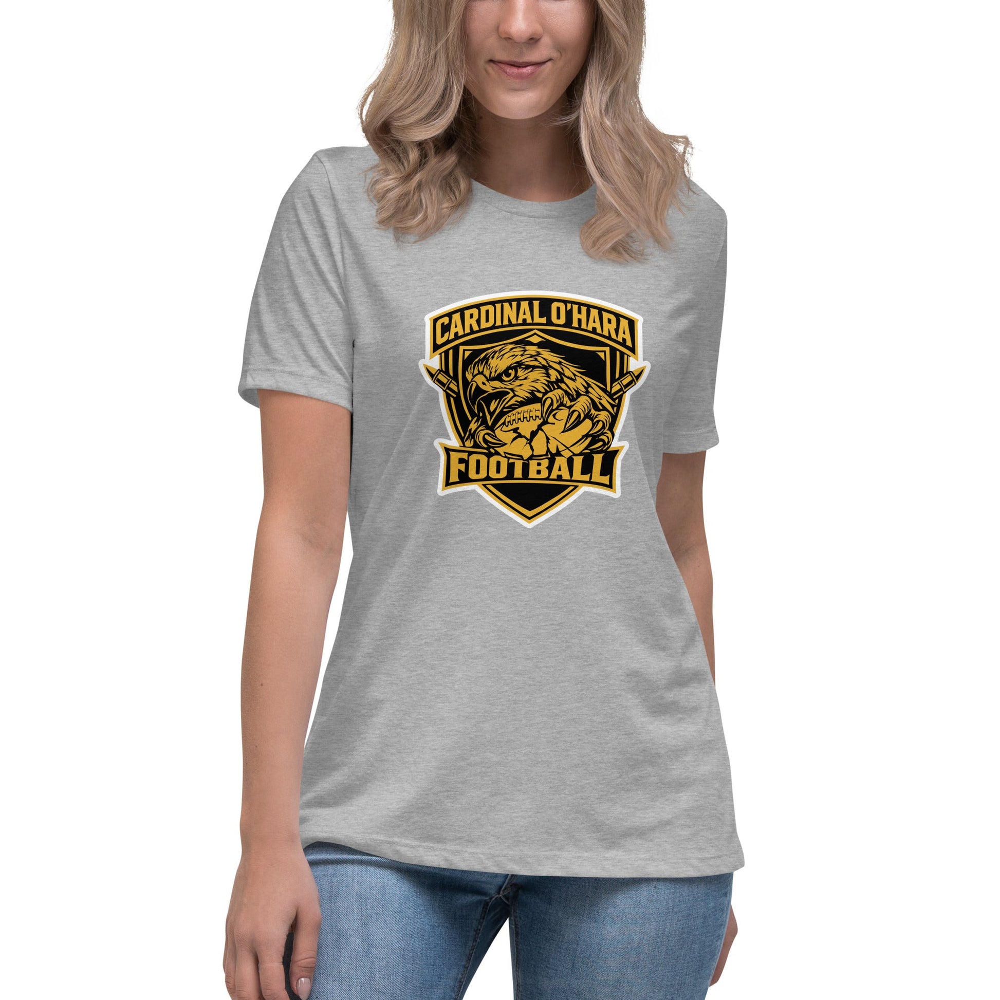 Performance | Women's Relaxed T Shirt | Cardinal Ohara Hawks | Shield Logo