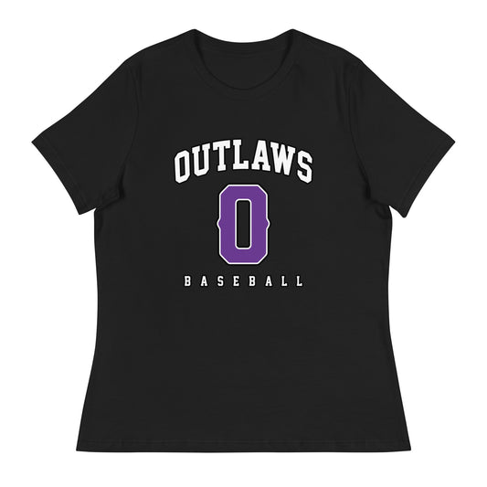 Performance | Women's Relaxed T Shirt | Carolina Outlaws Baseball | Atheltics Logo