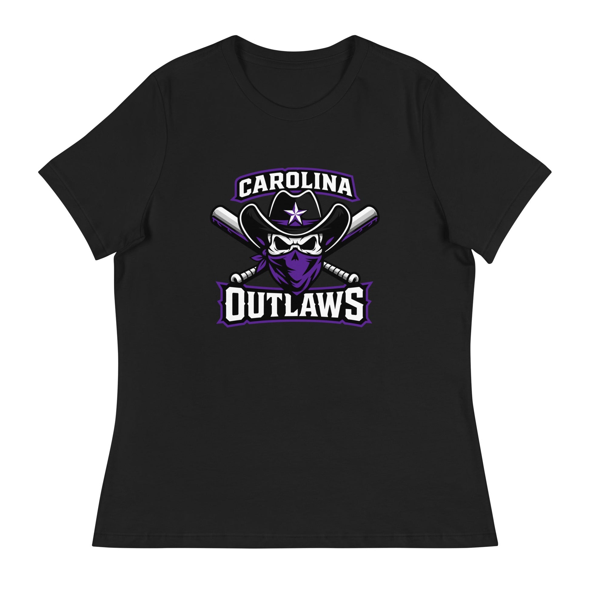 Performance | Women's Relaxed T Shirt | Carolina Outlaws Baseball | Crest Logo