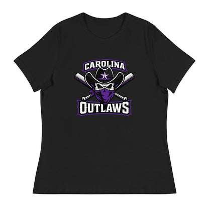Performance | Women's Relaxed T Shirt | Carolina Outlaws Baseball | Crest Logo