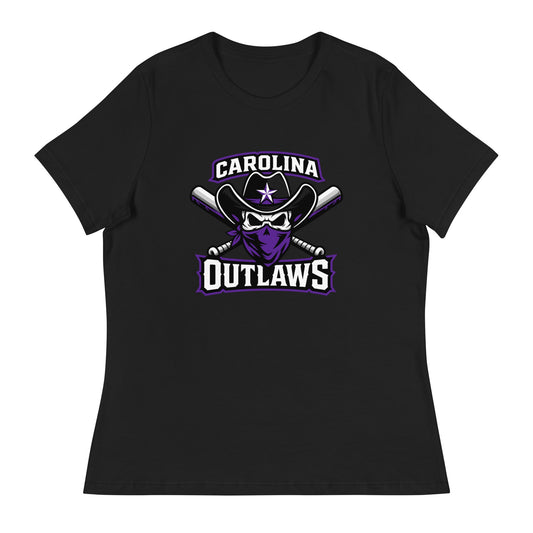 Performance | Women's Relaxed T Shirt | Carolina Outlaws Baseball | Crest Logo