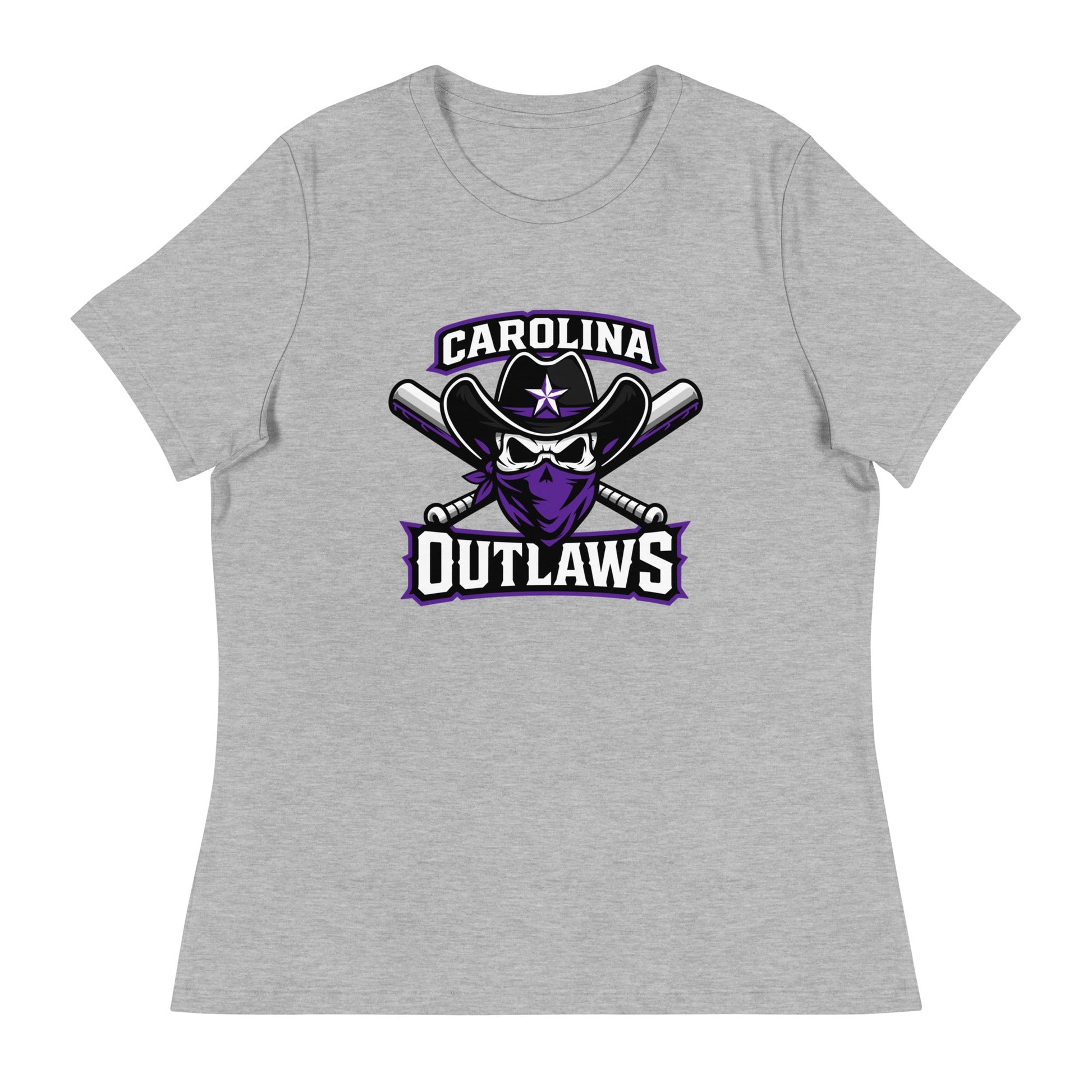 Performance | Women's Relaxed T Shirt | Carolina Outlaws Baseball | Crest Logo