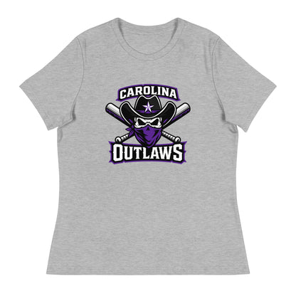 Performance | Women's Relaxed T Shirt | Carolina Outlaws Baseball | Crest Logo