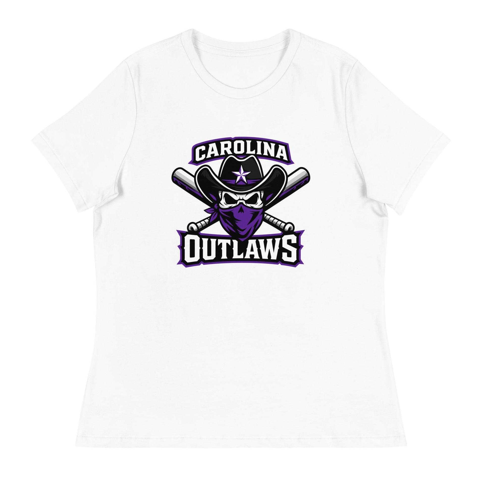 Performance | Women's Relaxed T Shirt | Carolina Outlaws Baseball | Crest Logo