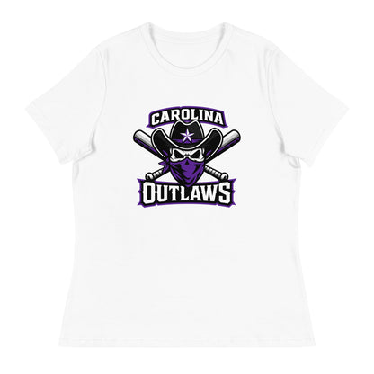 Performance | Women's Relaxed T Shirt | Carolina Outlaws Baseball | Crest Logo