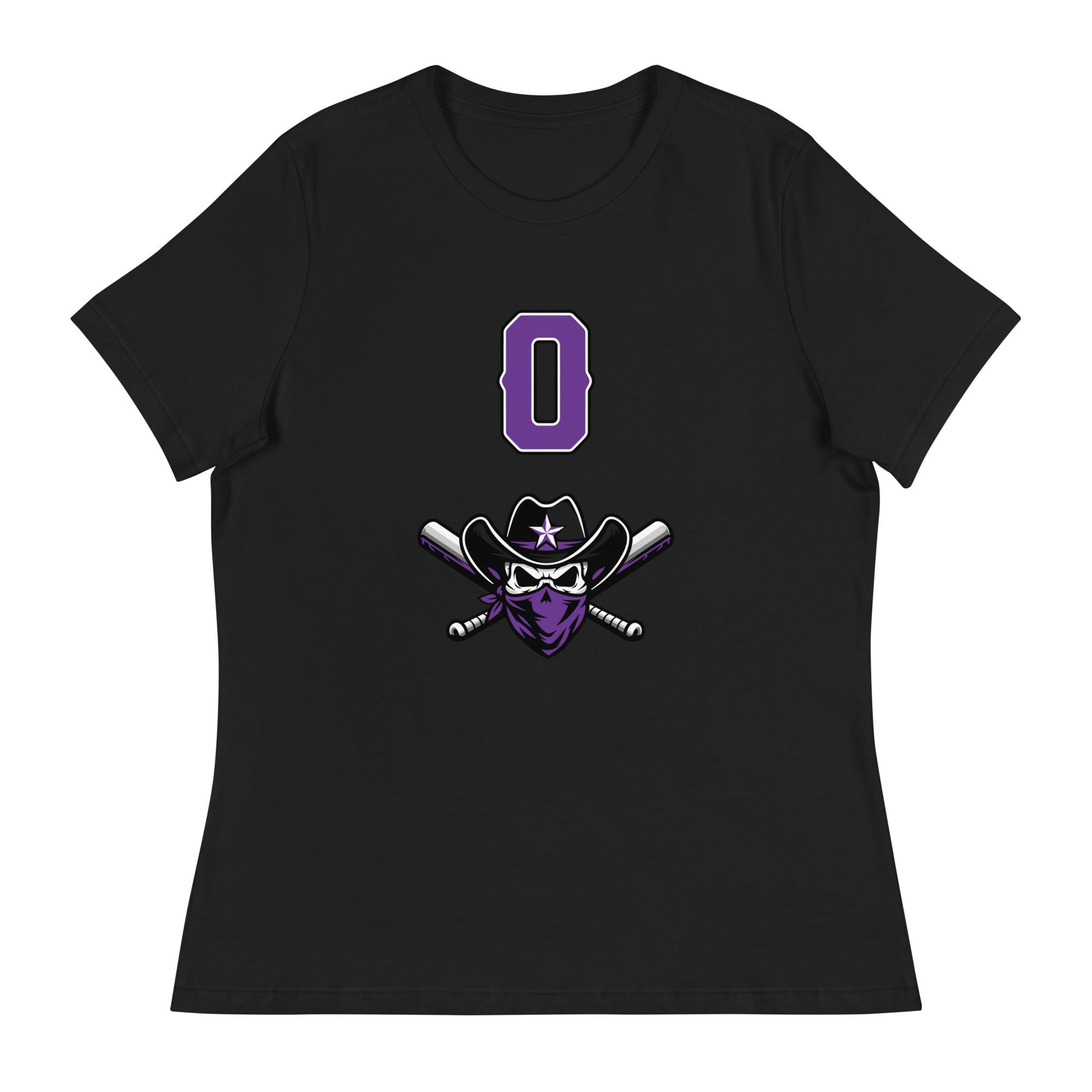 Performance | Women's Relaxed T Shirt | Carolina Outlaws Baseball | Purple Renegades Logo