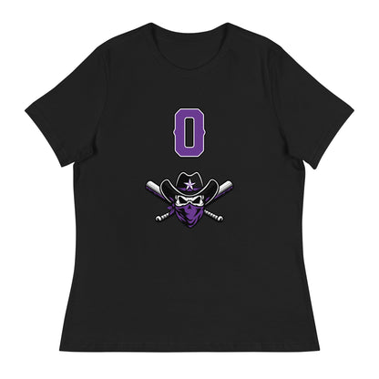 Performance | Women's Relaxed T Shirt | Carolina Outlaws Baseball | Purple Renegades Logo