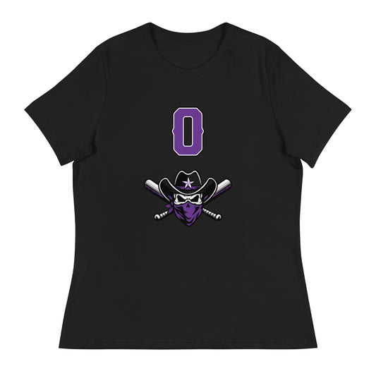 Performance | Women's Relaxed T Shirt | Carolina Outlaws Baseball | Purple Renegades Logo