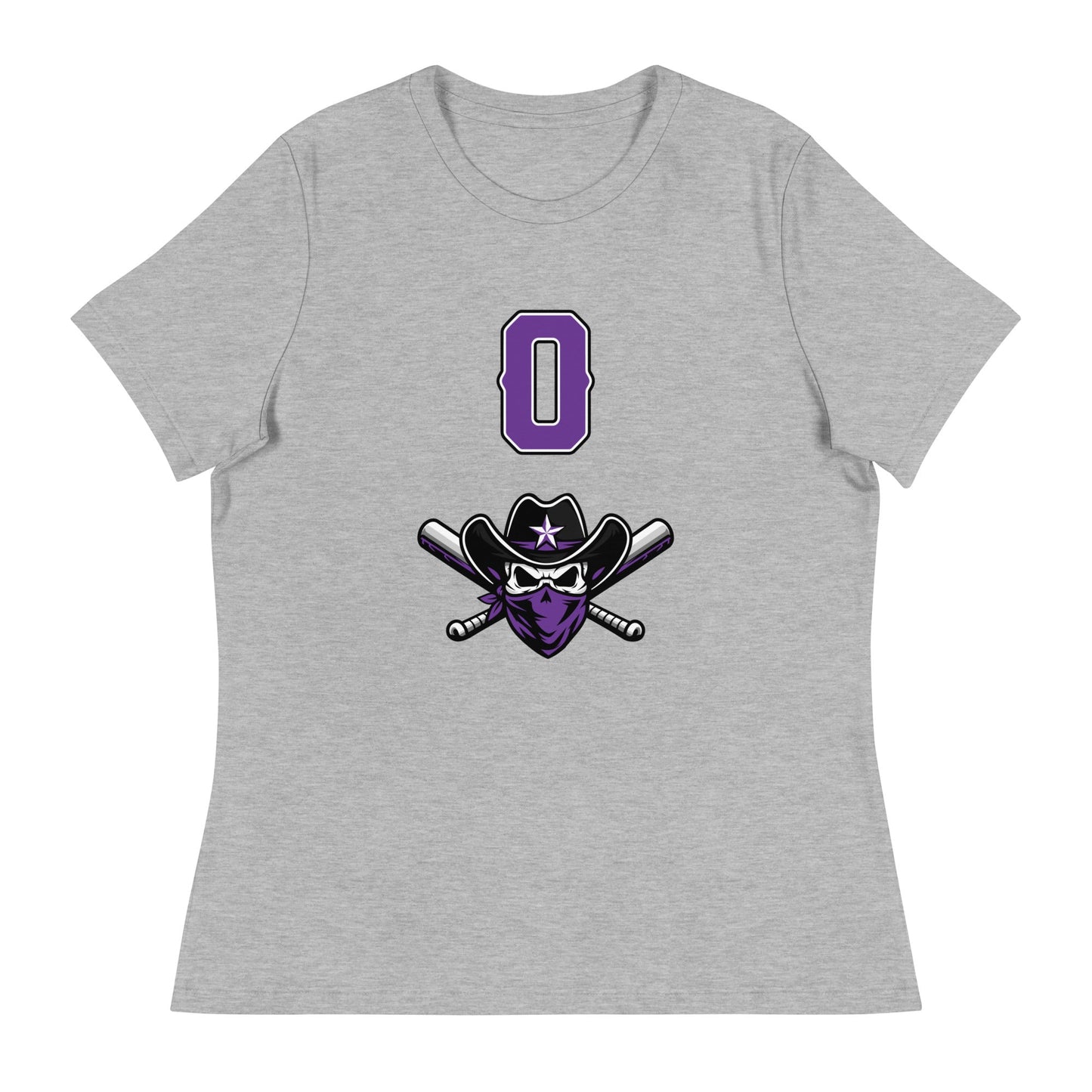 Performance | Women's Relaxed T Shirt | Carolina Outlaws Baseball | Purple Renegades Logo