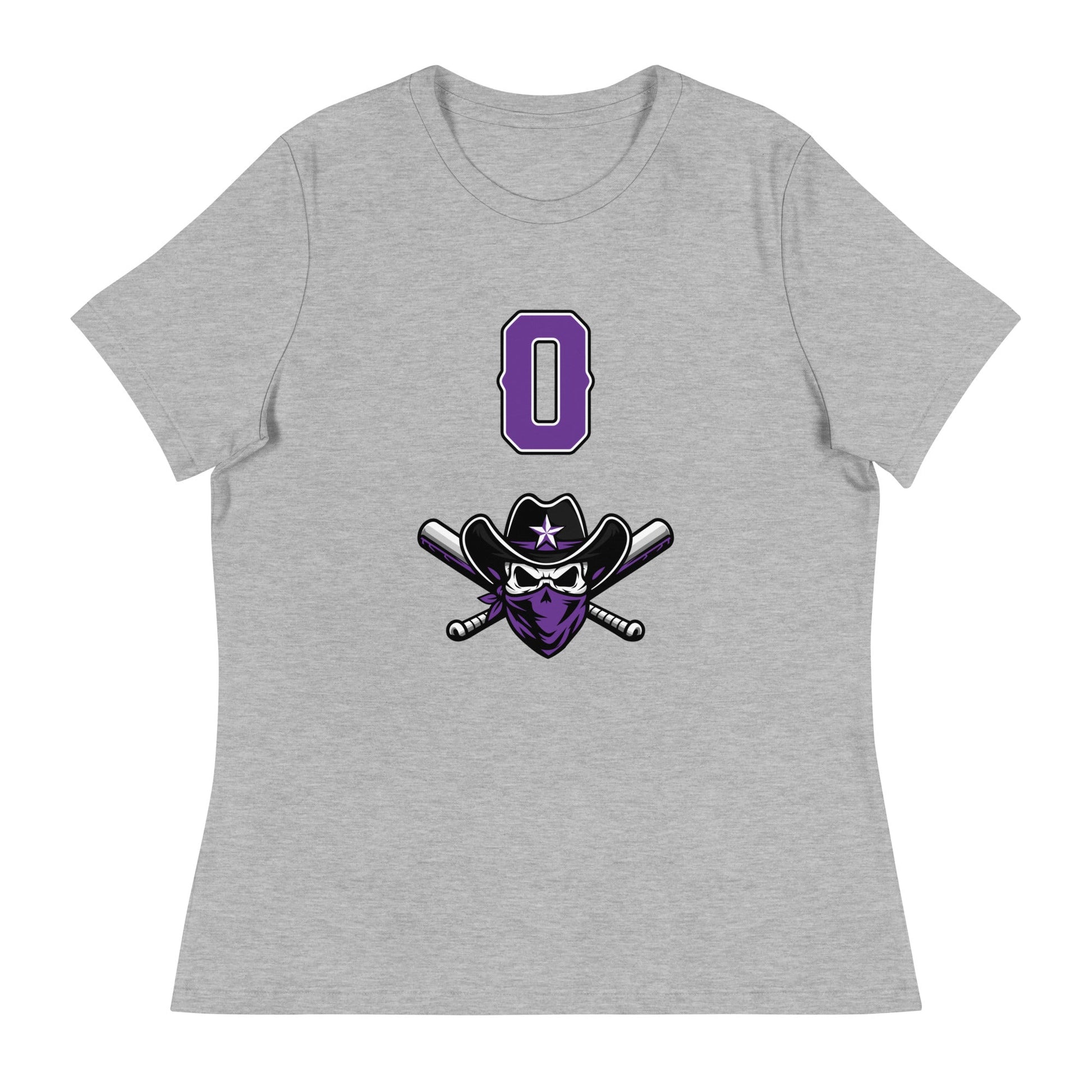 Performance | Women's Relaxed T Shirt | Carolina Outlaws Baseball | Purple Renegades Logo