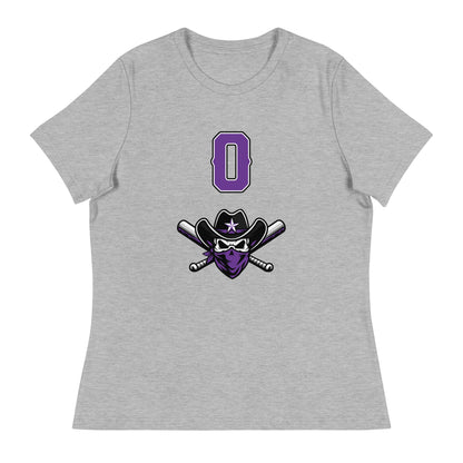 Performance | Women's Relaxed T Shirt | Carolina Outlaws Baseball | Purple Renegades Logo