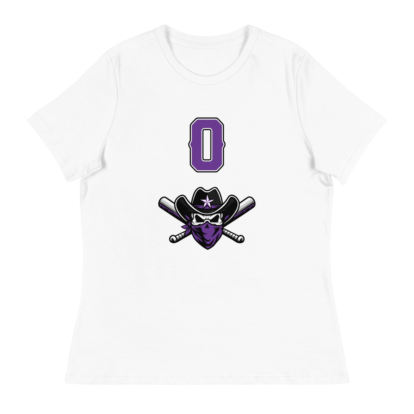 Performance | Women's Relaxed T Shirt | Carolina Outlaws Baseball | Purple Renegades Logo