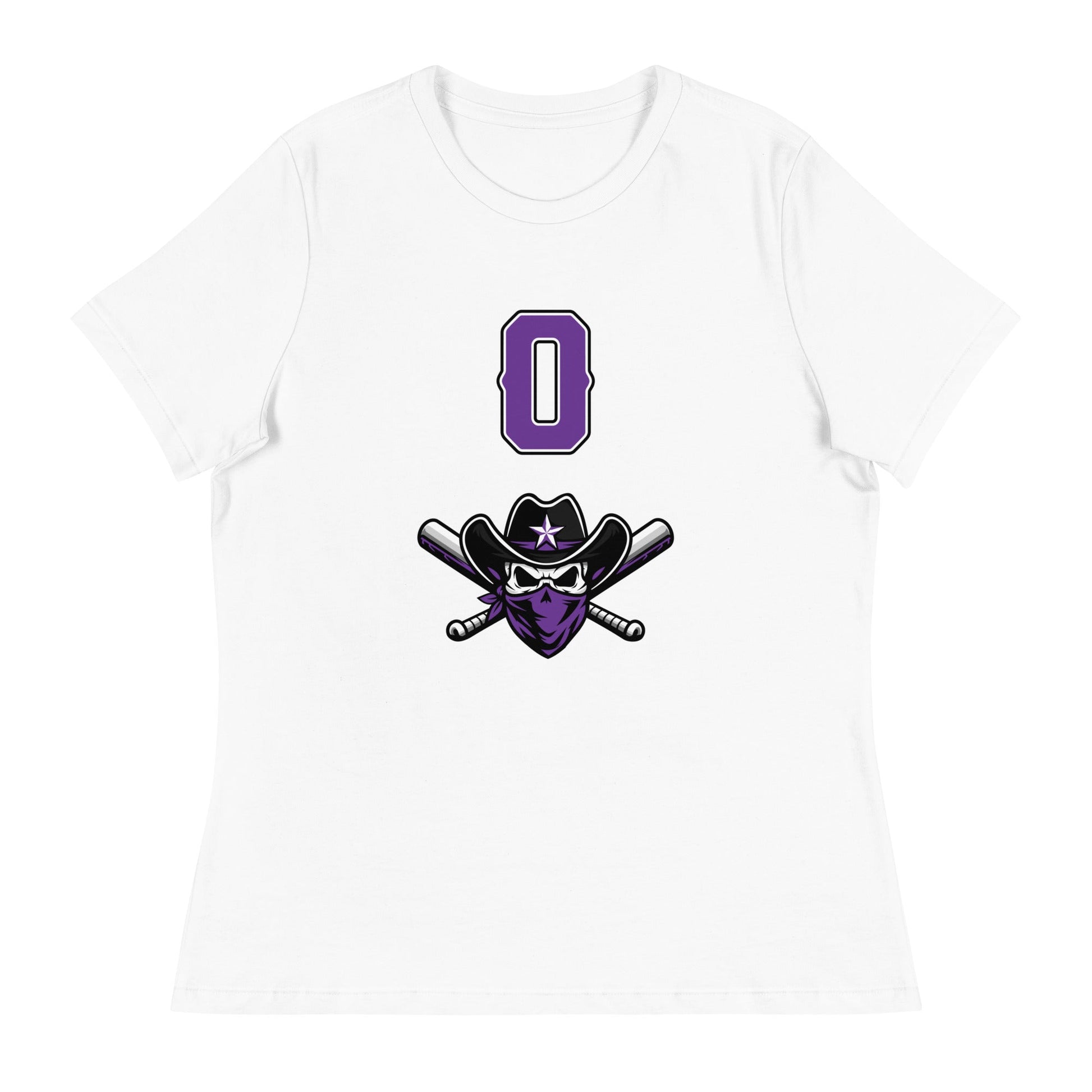 Performance | Women's Relaxed T Shirt | Carolina Outlaws Baseball | Purple Renegades Logo