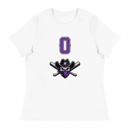 Performance | Women's Relaxed T Shirt | Carolina Outlaws Baseball | Purple Renegades Logo