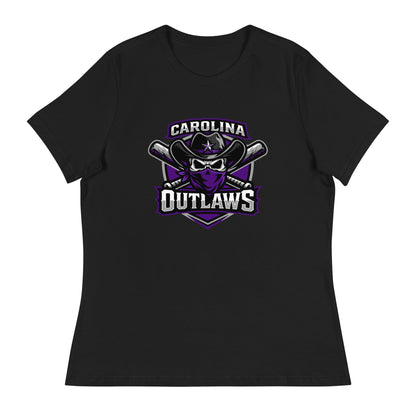 Performance | Women's Relaxed T Shirt | Carolina Outlaws Baseball | Shield Logo