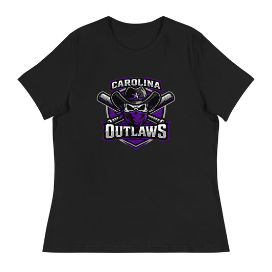 Performance | Women's Relaxed T Shirt | Carolina Outlaws Baseball | Shield Logo