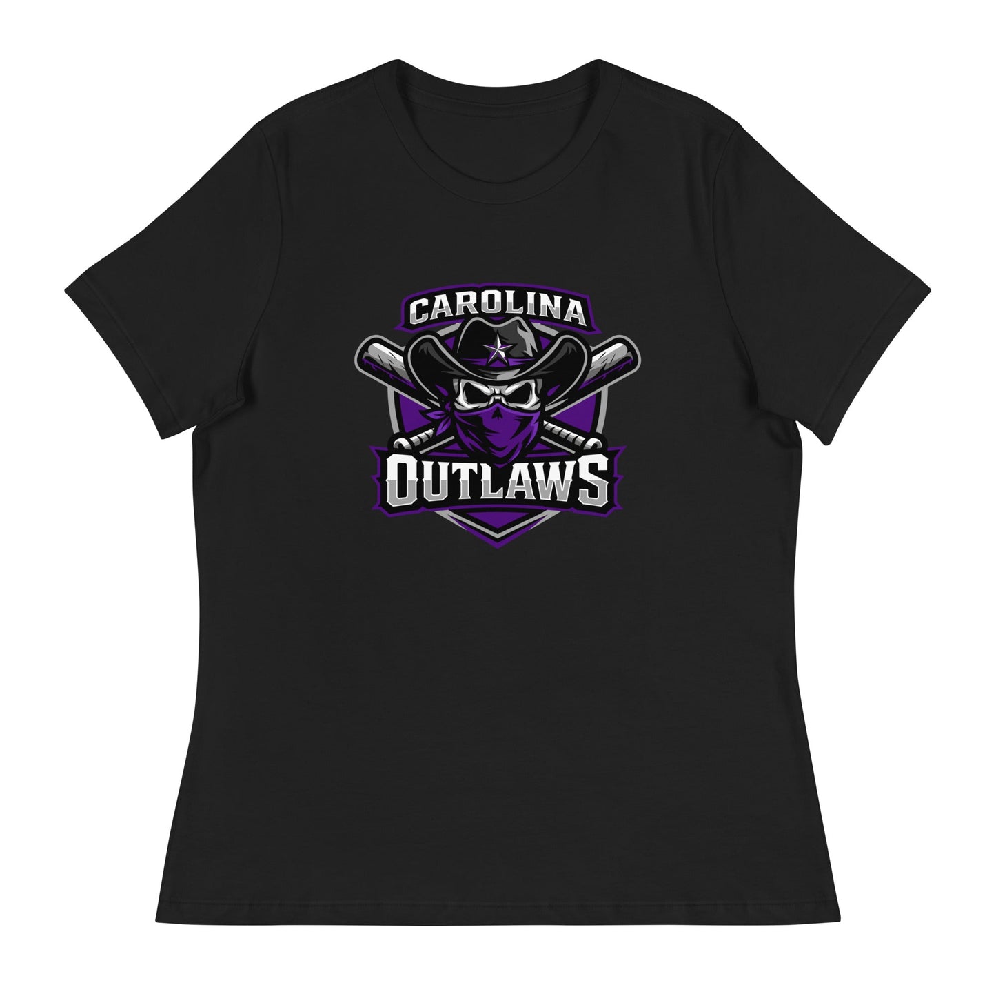 Performance | Women's Relaxed T Shirt | Carolina Outlaws Baseball | Shield Logo