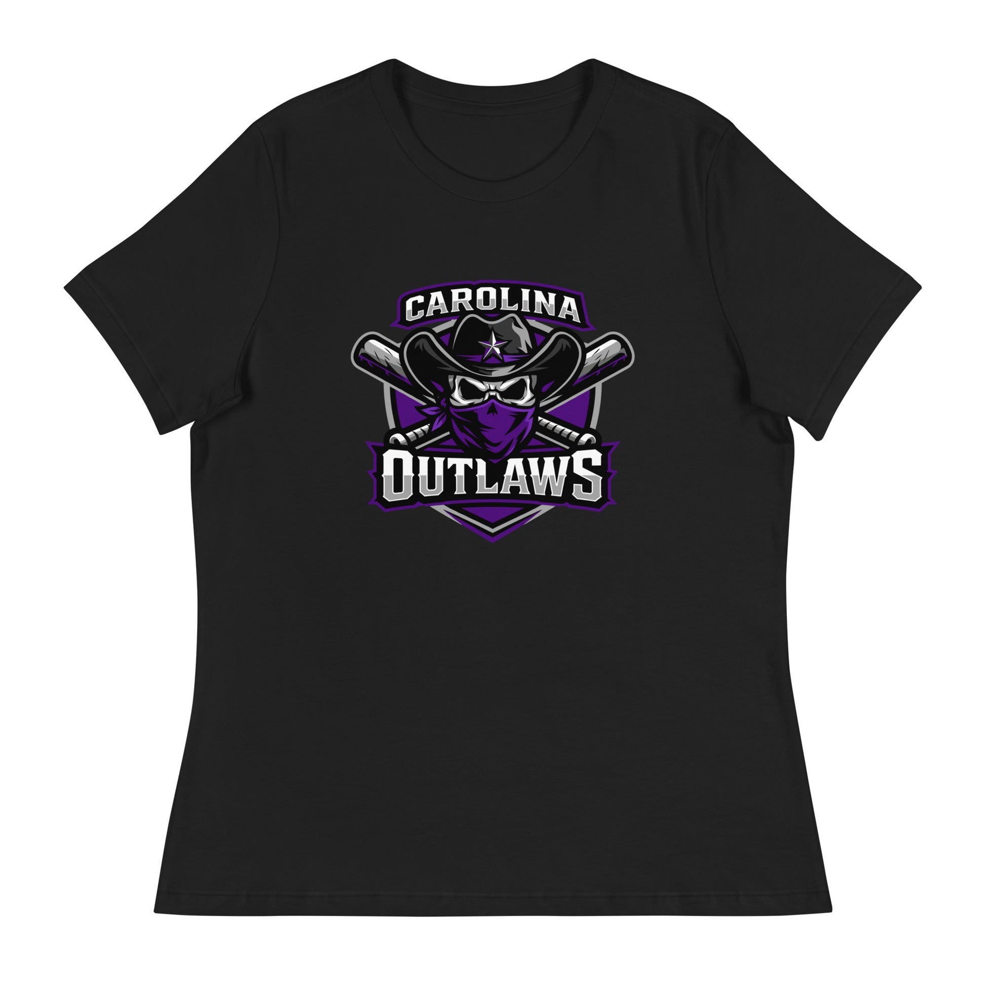 Performance | Women's Relaxed T Shirt | Carolina Outlaws Baseball | Shield Logo