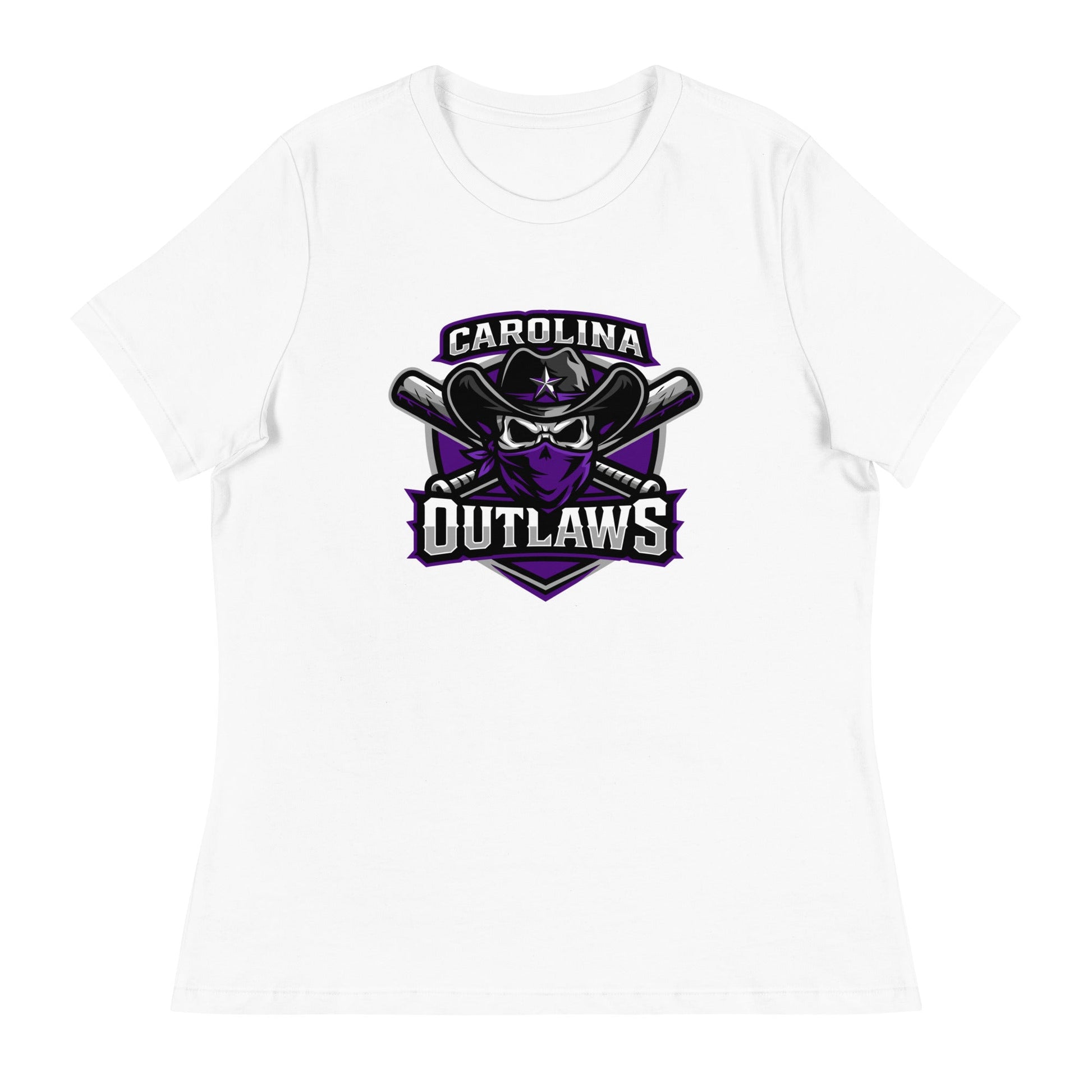 Performance | Women's Relaxed T Shirt | Carolina Outlaws Baseball | Shield Logo