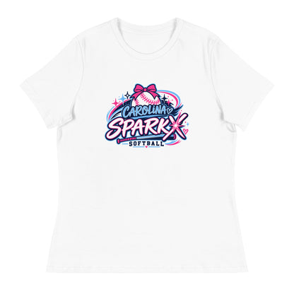 Performance | Women's Relaxed T Shirt | Carolina Sparkx | Crest Logo