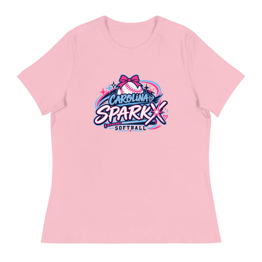 Performance | Women's Relaxed T Shirt | Carolina Sparkx | Crest Logo