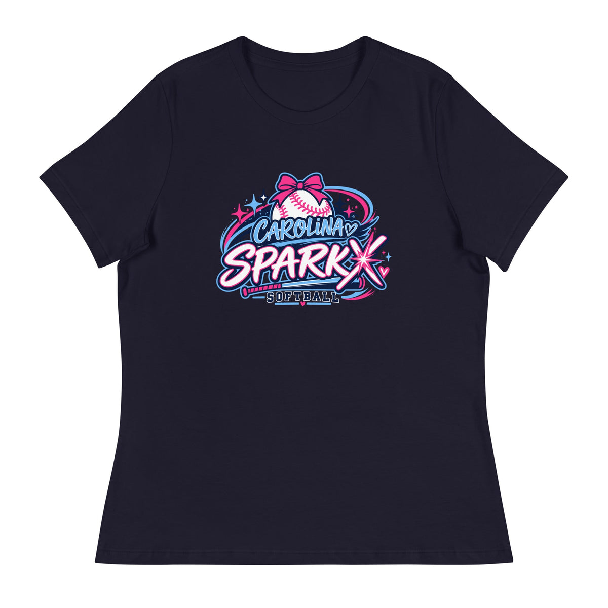 Performance | Women's Relaxed T Shirt | Carolina Sparkx | Crest Logo