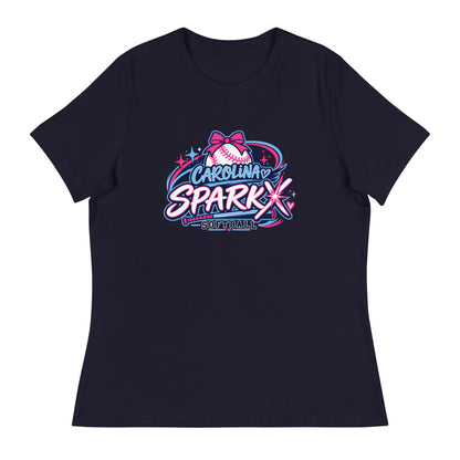 Performance | Women's Relaxed T Shirt | Carolina Sparkx | Crest Logo