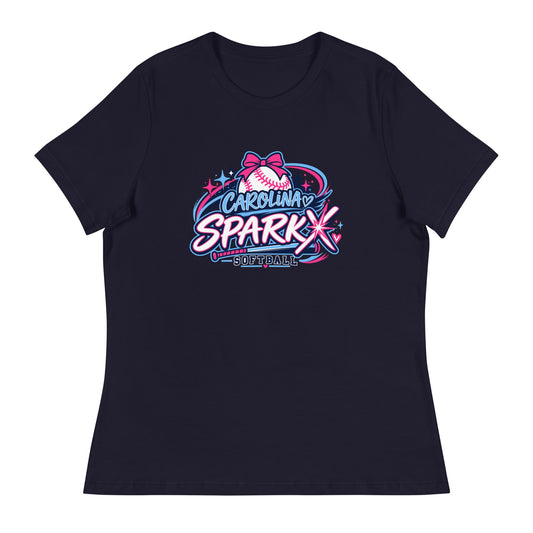 Performance | Women's Relaxed T Shirt | Carolina Sparkx | Crest Logo