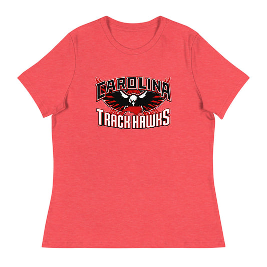 Performance | Women's Relaxed T Shirt | Carolina track Hawks | Emblem Logo