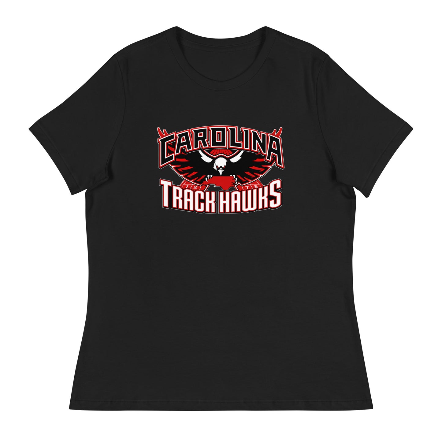 Performance | Women's Relaxed T Shirt | Carolina track Hawks | Emblem Logo