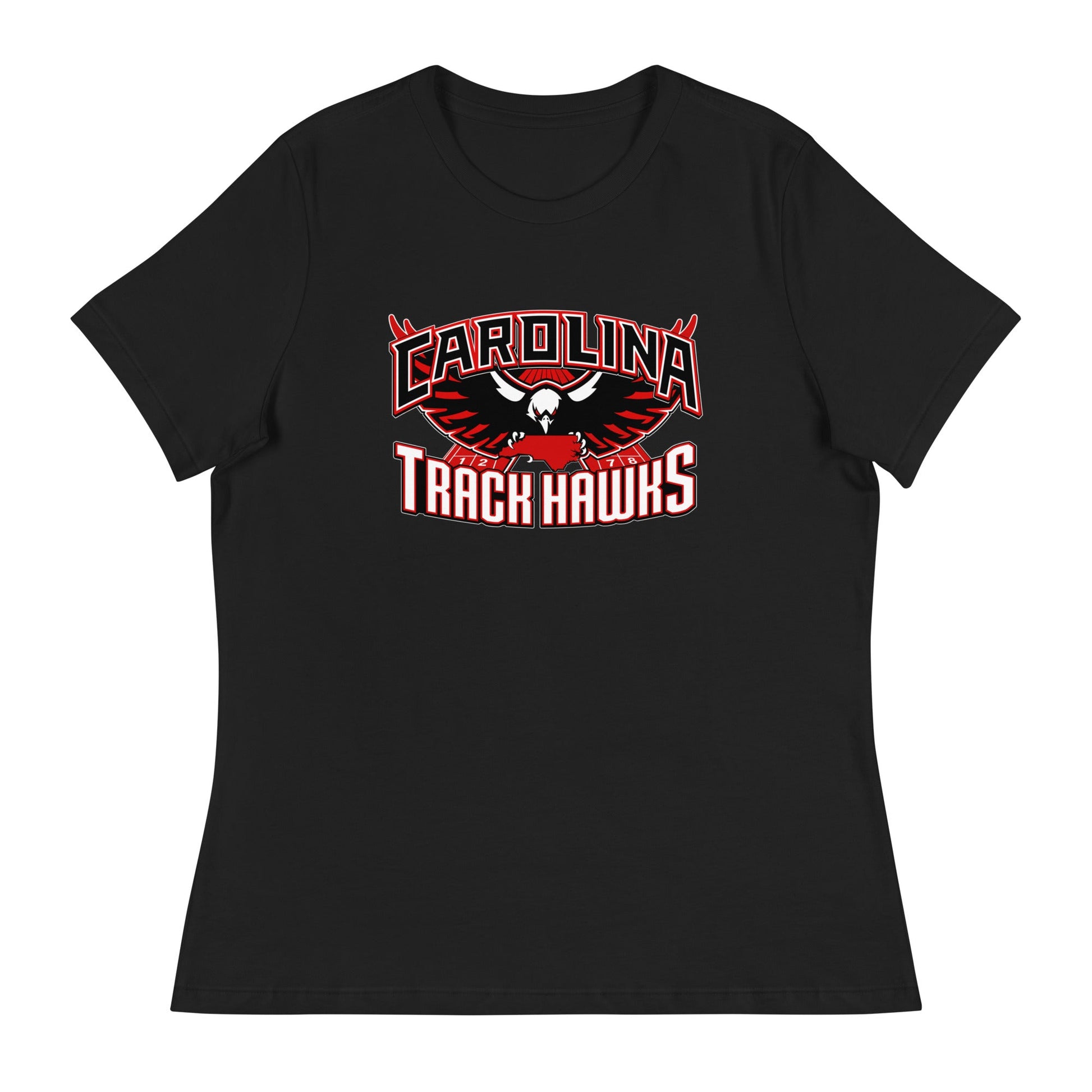 Performance | Women's Relaxed T Shirt | Carolina track Hawks | Emblem Logo