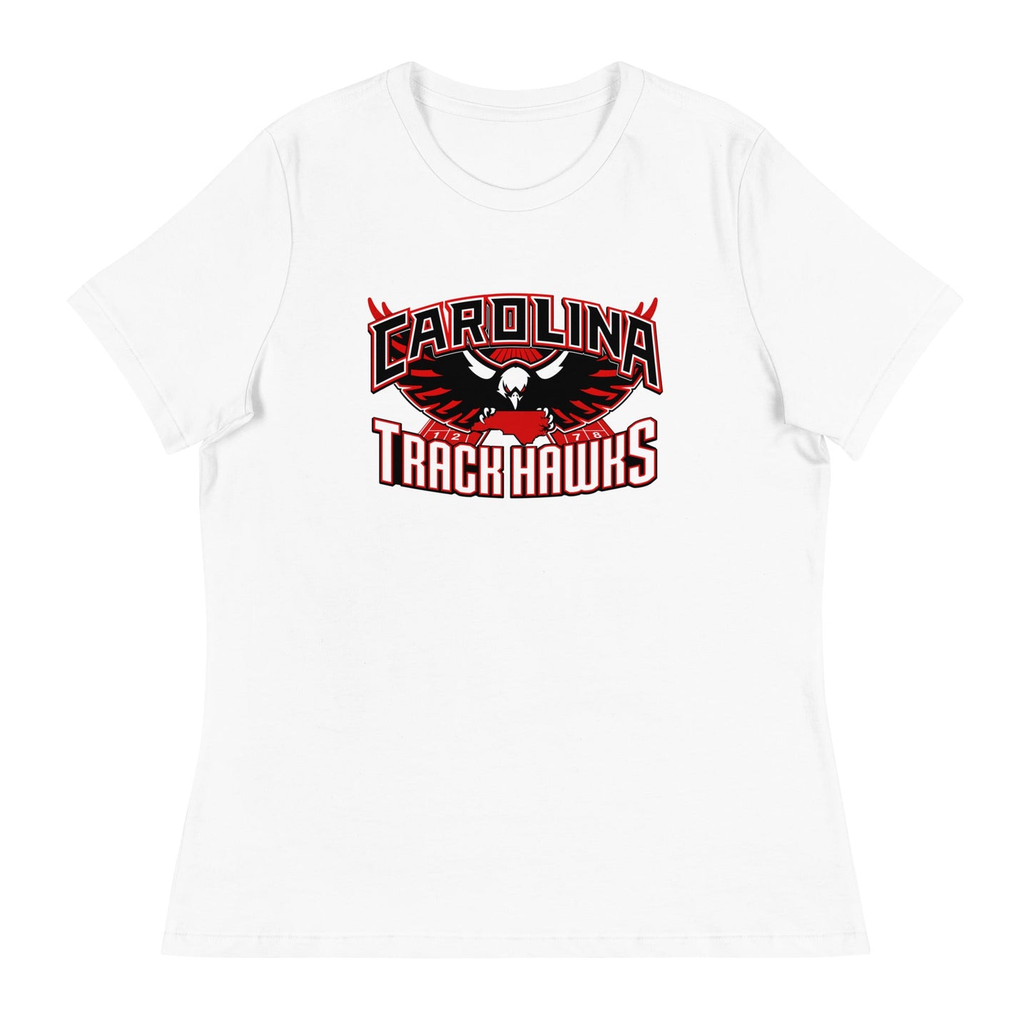 Performance | Women's Relaxed T Shirt | Carolina track Hawks | Emblem Logo