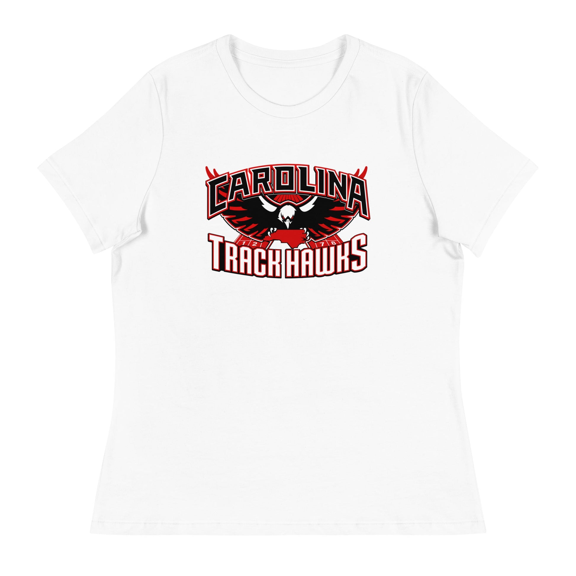 Performance | Women's Relaxed T Shirt | Carolina track Hawks | Emblem Logo