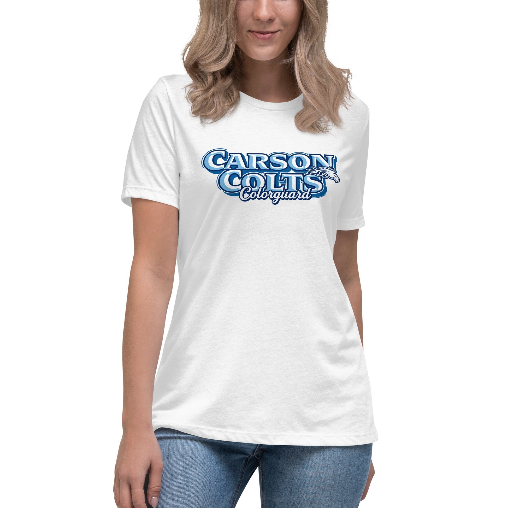 Performance | Women's Relaxed T Shirt | Carson Colorguard | Colts Logo